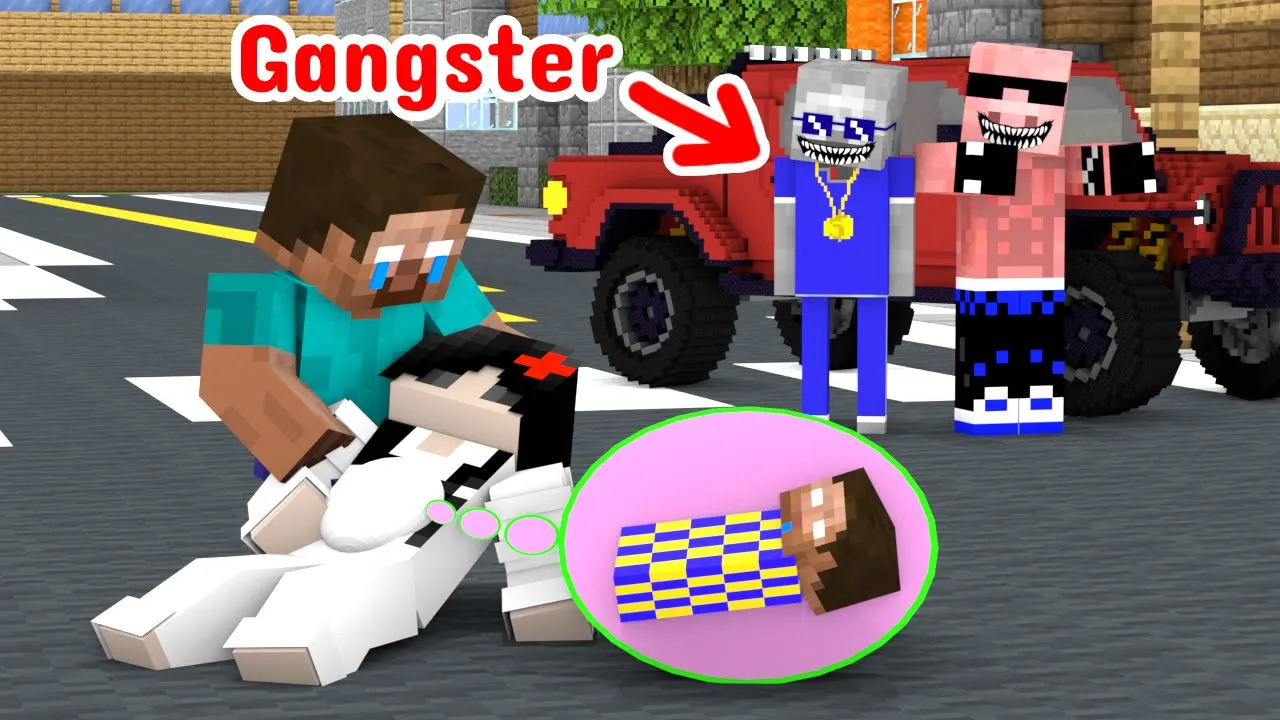 Herobrine Vs Gangster - Monster School Minecraft Animation