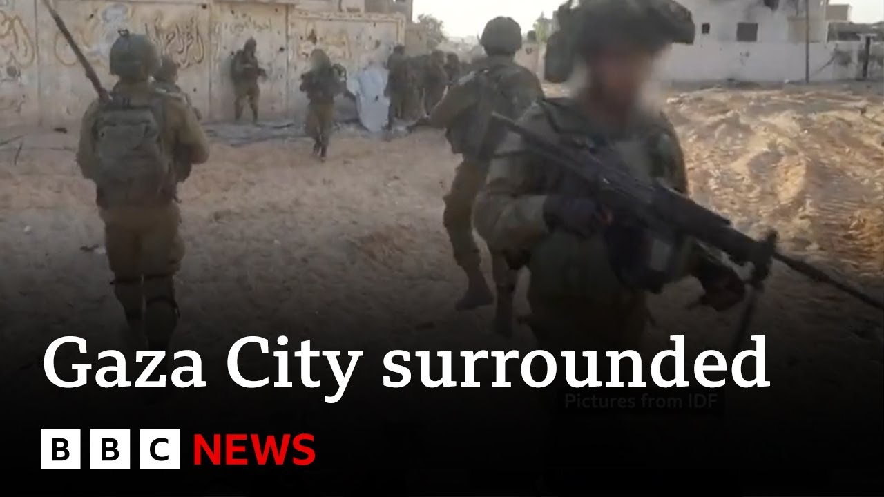 Gaza ground war:  Israeli troops surround Gaza City - BBC News